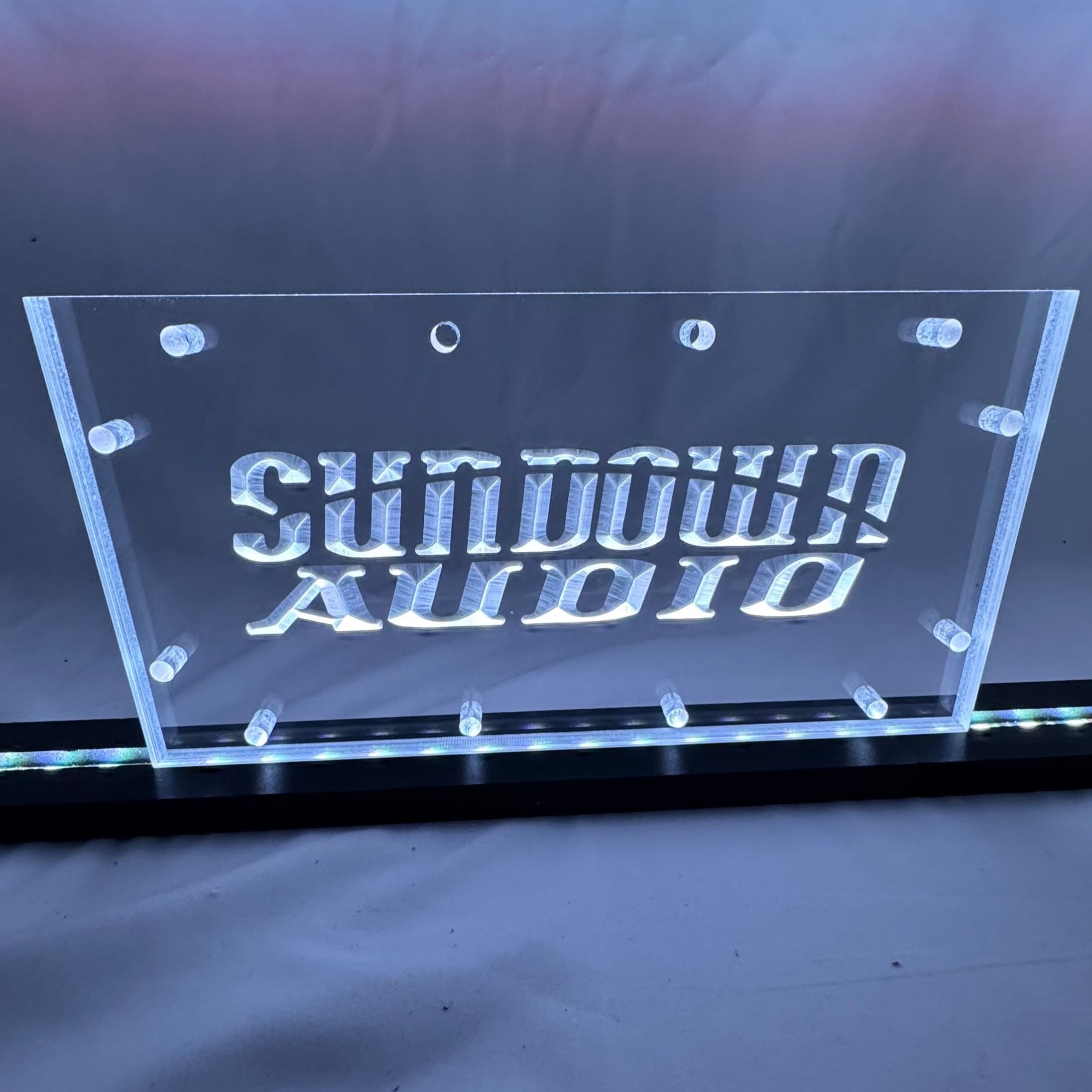 Sound Authority Plexiglass - 10" x 5" 3D Engraved Acrylic Window For Subwoofer Box