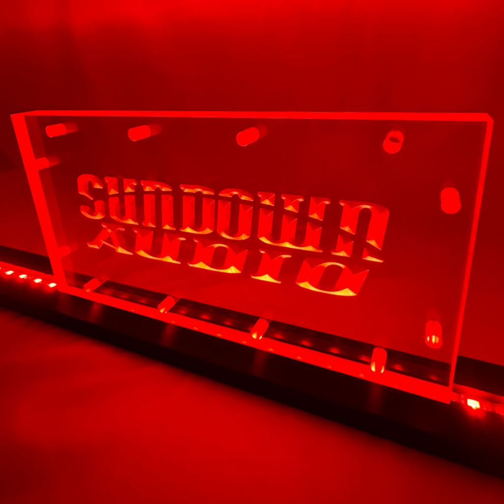 Sound Authority Plexiglass - 10" x 5" 3D Engraved Acrylic Window For Subwoofer Box