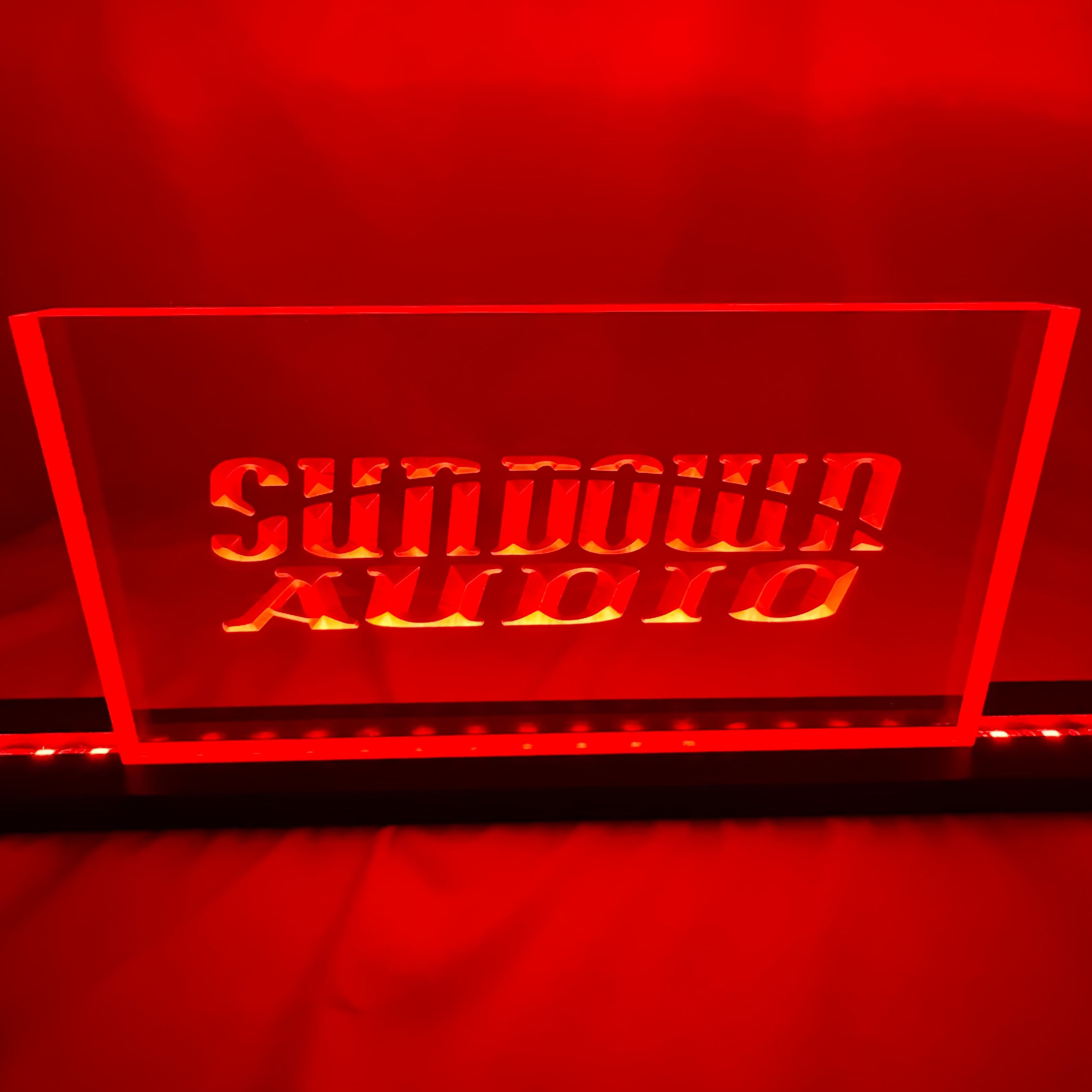 Sound Authority Plexiglass - 10" x 5" 3D Engraved Acrylic Window For Subwoofer Box