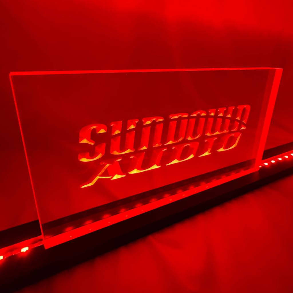 Sound Authority Plexiglass - 10" x 5" 3D Engraved Acrylic Window For Subwoofer Box