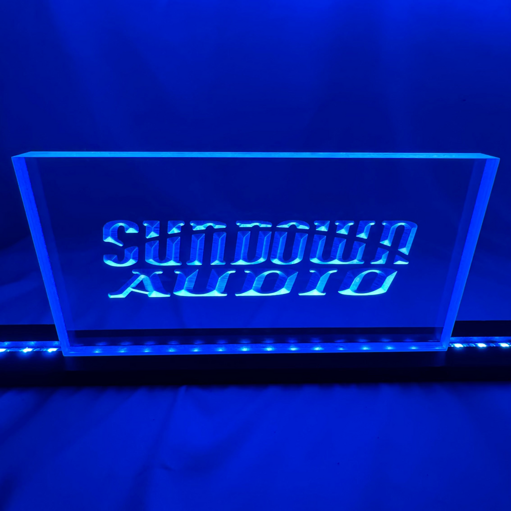 Sound Authority Plexiglass - 10" x 5" 3D Engraved Acrylic Window For Subwoofer Box