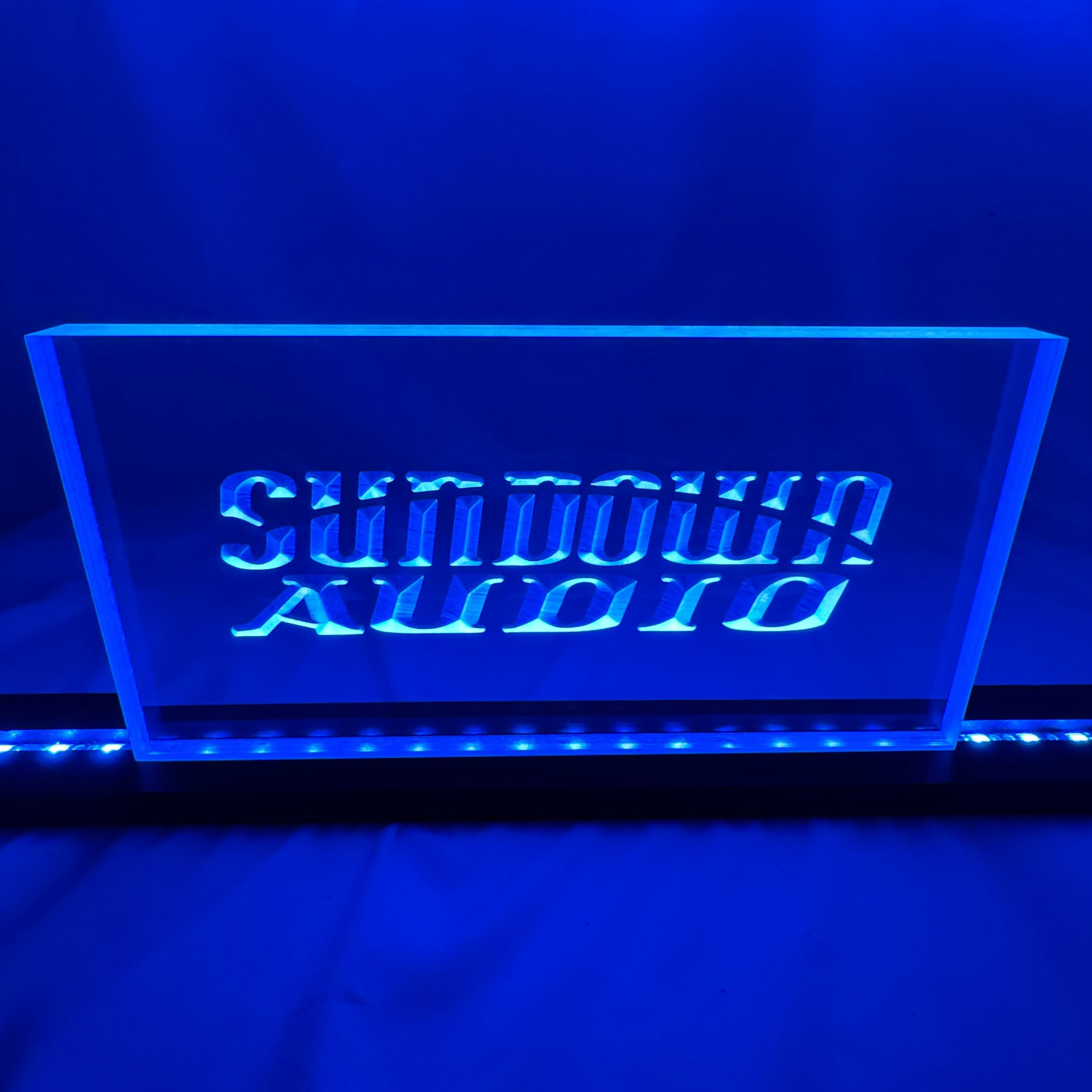 Sound Authority Plexiglass - 10" x 5" 3D Engraved Acrylic Window For Subwoofer Box