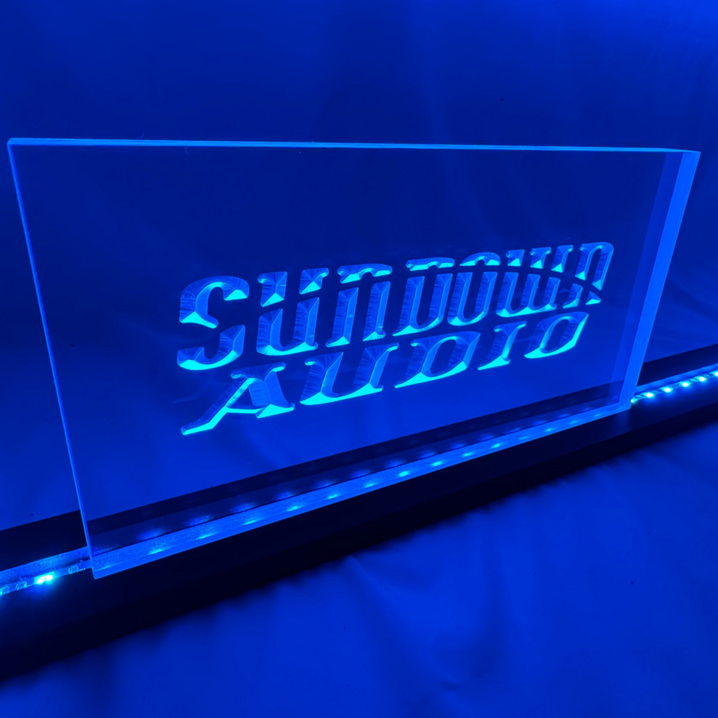 Sound Authority Plexiglass - 10" x 5" 3D Engraved Acrylic Window For Subwoofer Box