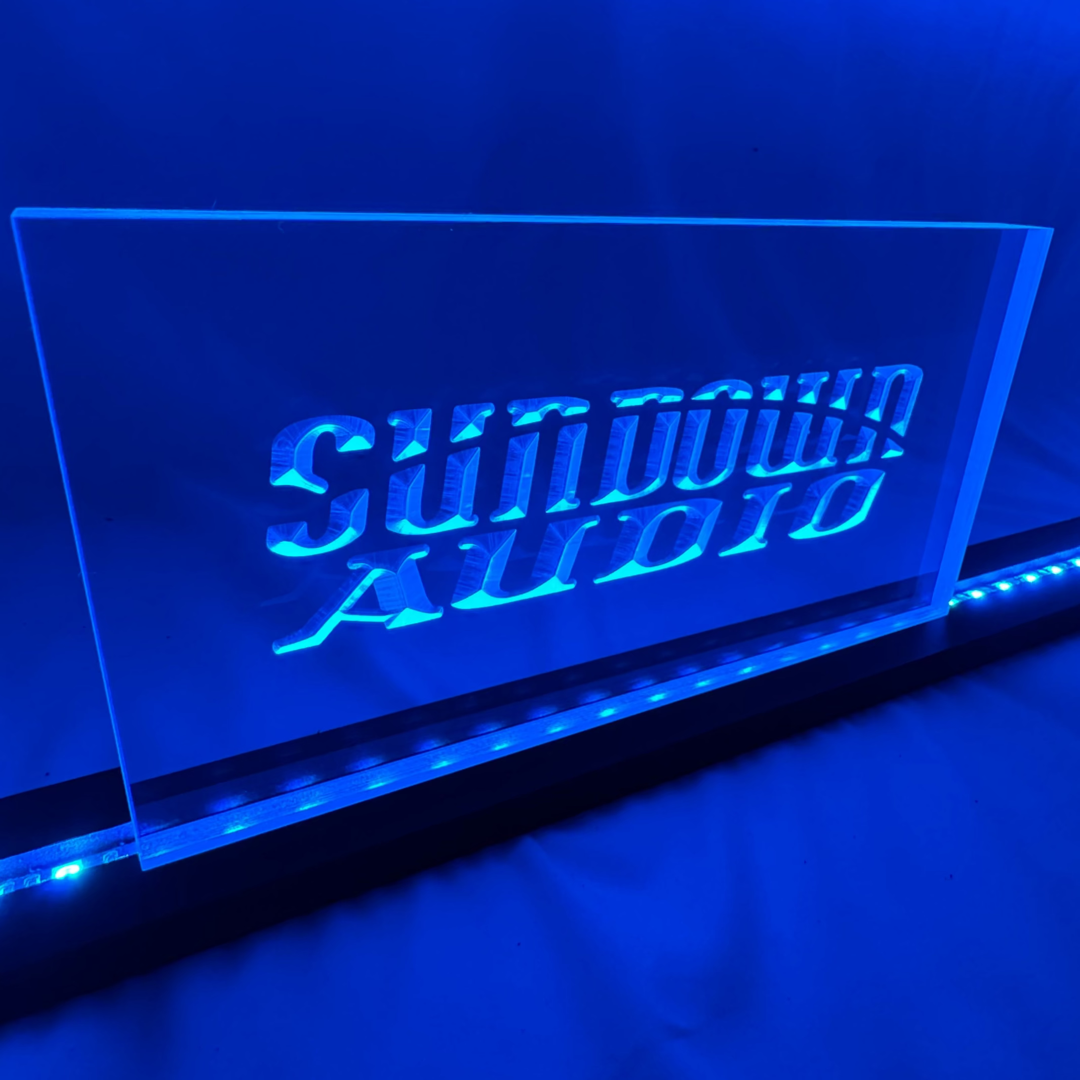 Sound Authority Plexiglass - 10" x 5" 3D Engraved Acrylic Window For Subwoofer Box