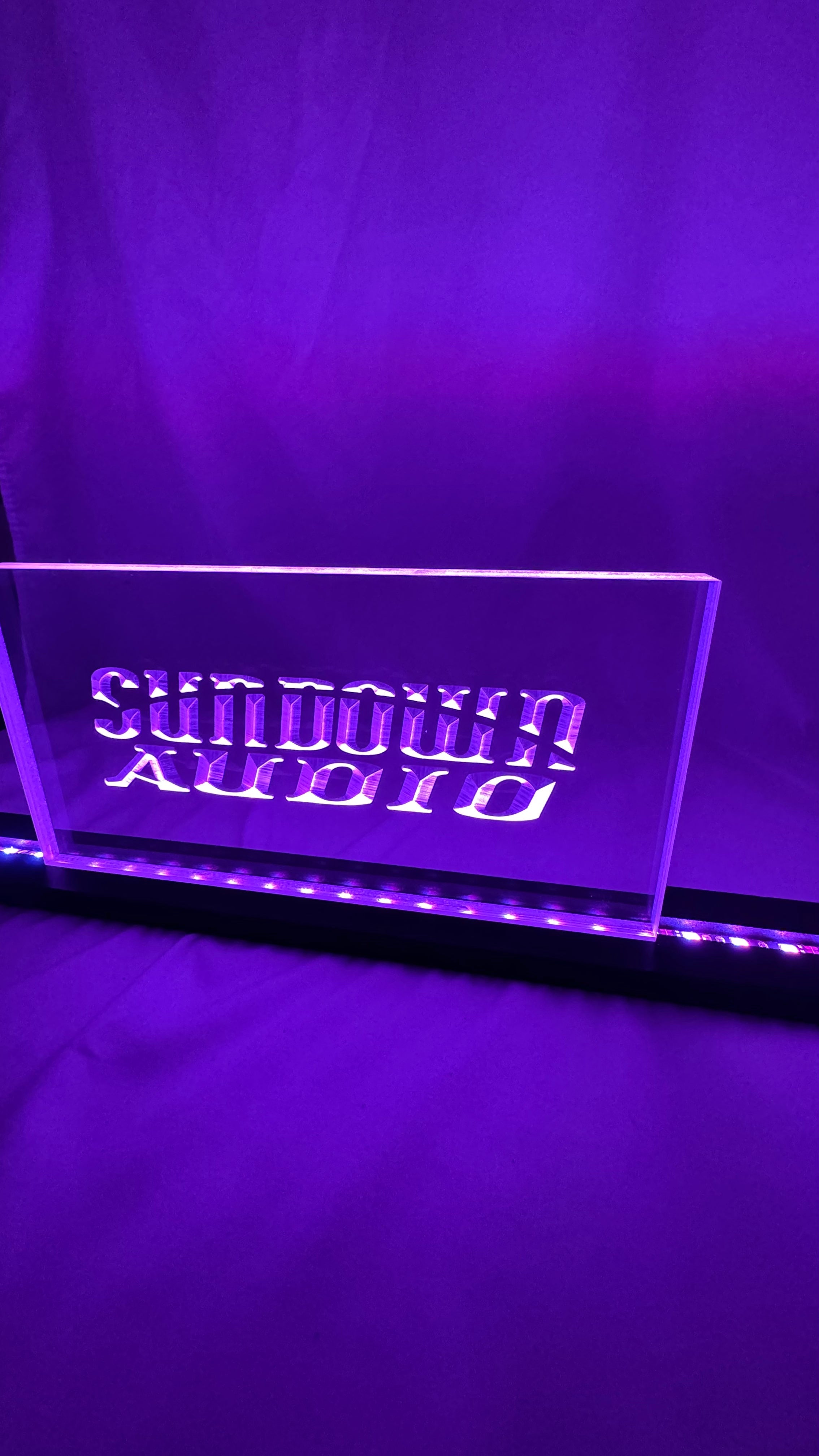 Sound Authority Plexiglass - 10" x 5" 3D Engraved Acrylic Window For Subwoofer Box