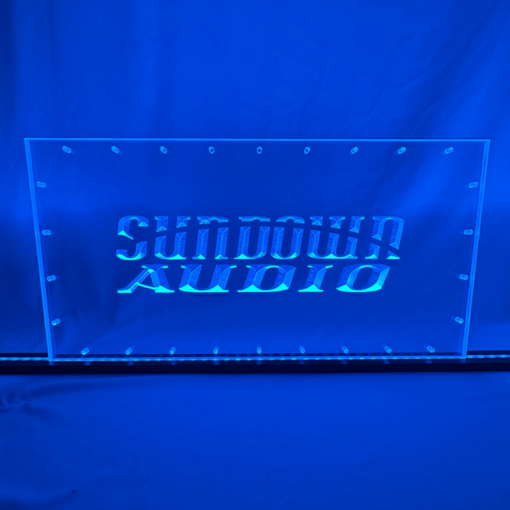 Sound Authority Plexiglass - 24" x 12" 3D Engraved Acrylic Window For Subwoofer Box