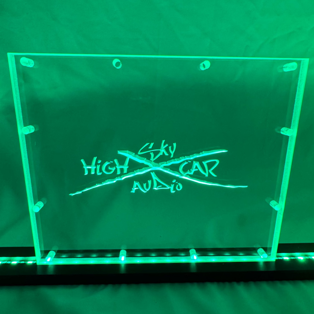 Sound Authority Plexiglass - 10" x 8" 3D Engraved Acrylic Window For Subwoofer Box