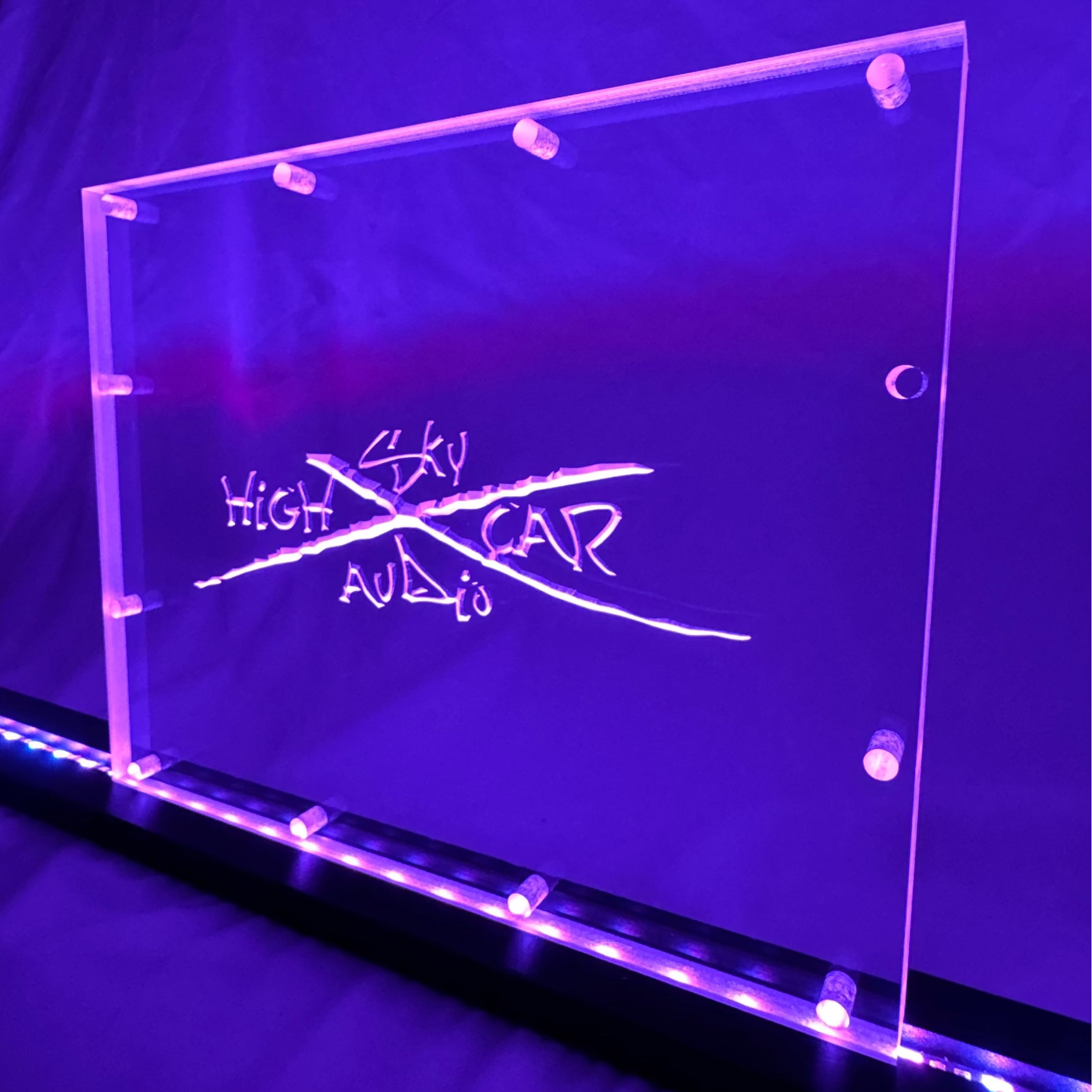 Sound Authority Plexiglass - 10" x 8" 3D Engraved Acrylic Window For Subwoofer Box