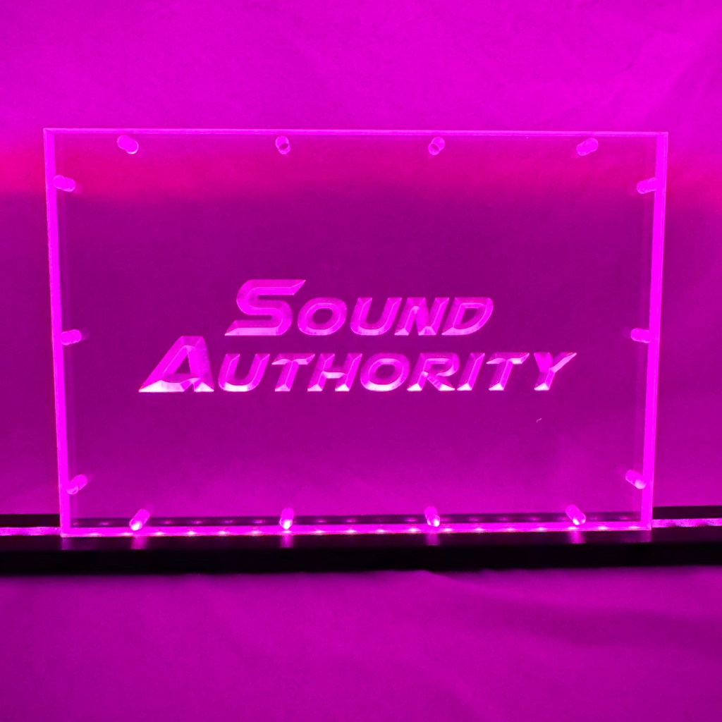 Sound Authority Plexiglass - 12" x 8" 3D Engraved Acrylic Window For Subwoofer Box