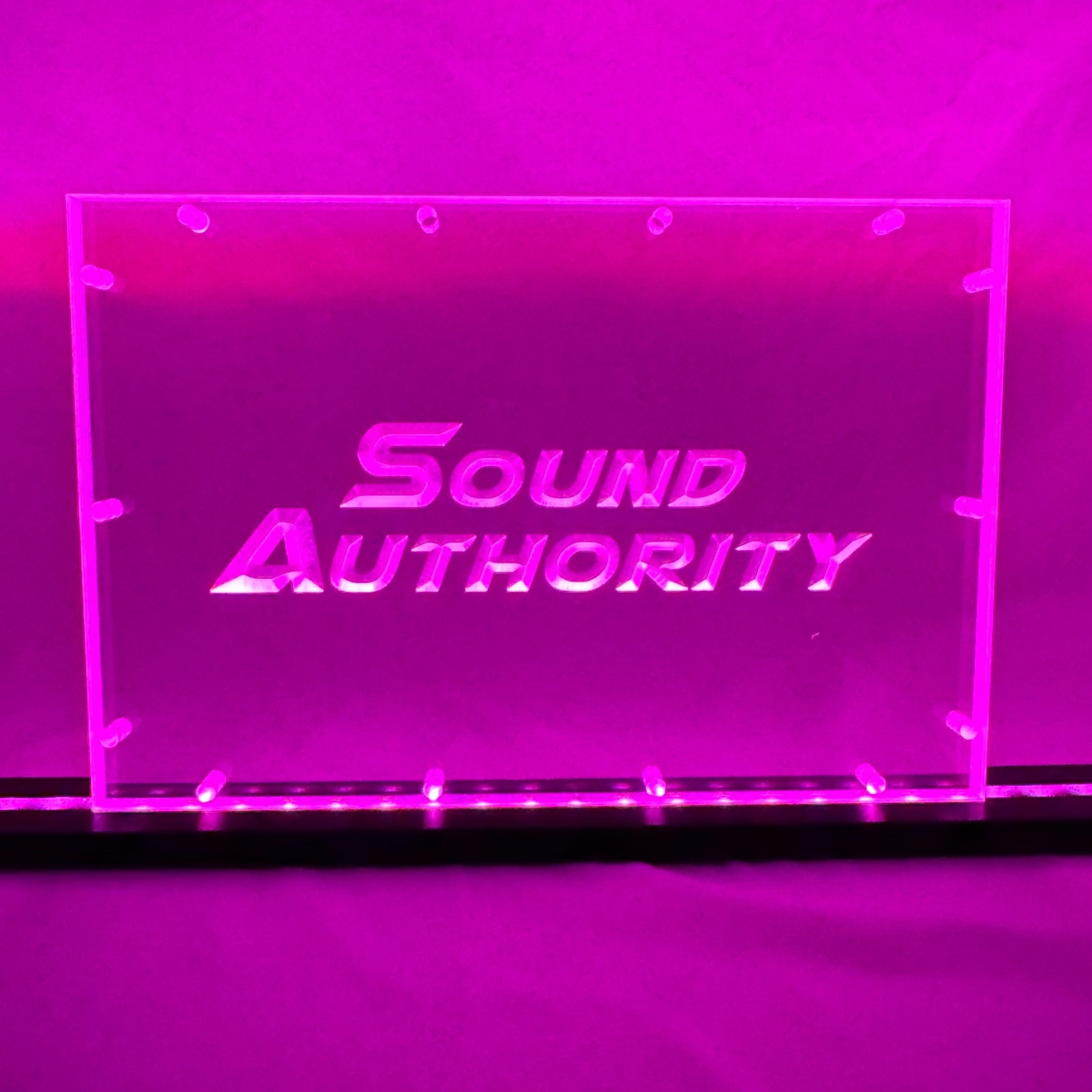 Sound Authority Plexiglass - 12" x 8" 3D Engraved Acrylic Window For Subwoofer Box