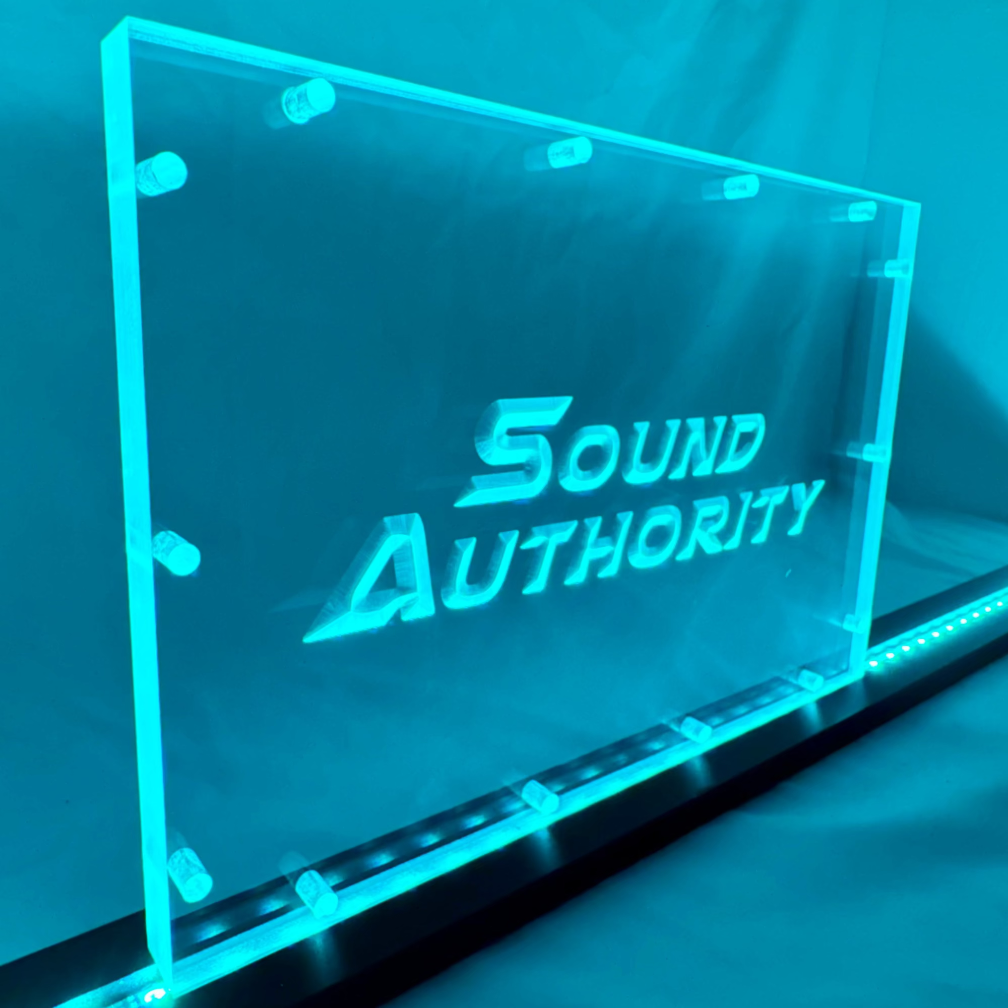 Sound Authority Plexiglass - 12" x 8" 3D Engraved Acrylic Window For Subwoofer Box