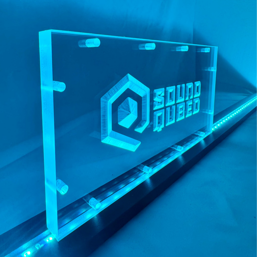 Sound Authority Plexiglass - 12" x 6" 3D Engraved Acrylic Window For Subwoofer Box