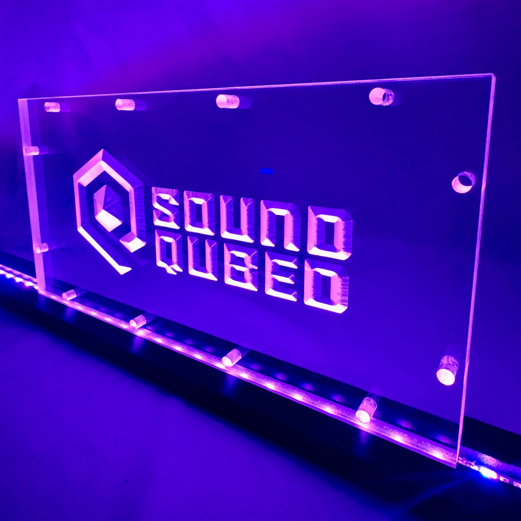 Sound Authority Plexiglass - 12" x 6" 3D Engraved Acrylic Window For Subwoofer Box