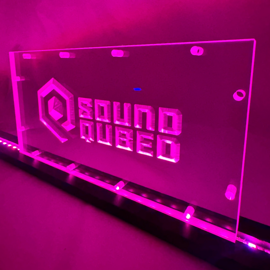 Sound Authority Plexiglass - 12" x 6" 3D Engraved Acrylic Window For Subwoofer Box