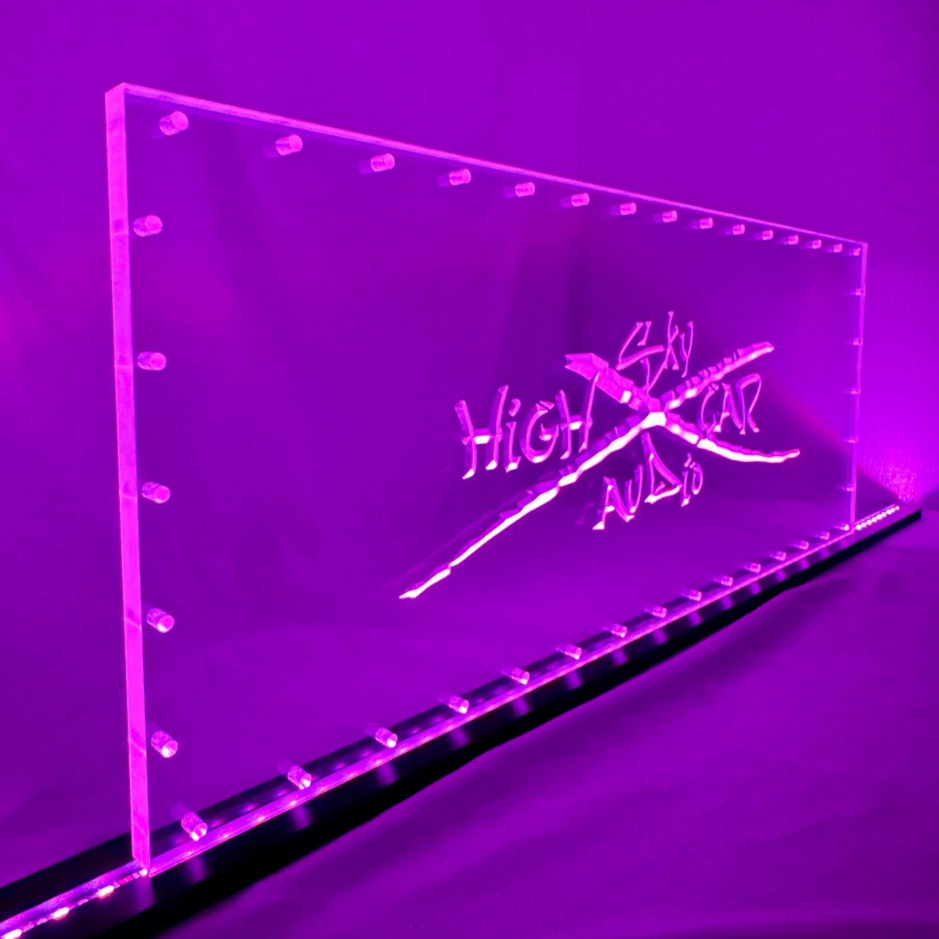 Sound Authority Plexiglass - 30" x 10" 3D Engraved Acrylic Window For Subwoofer Box