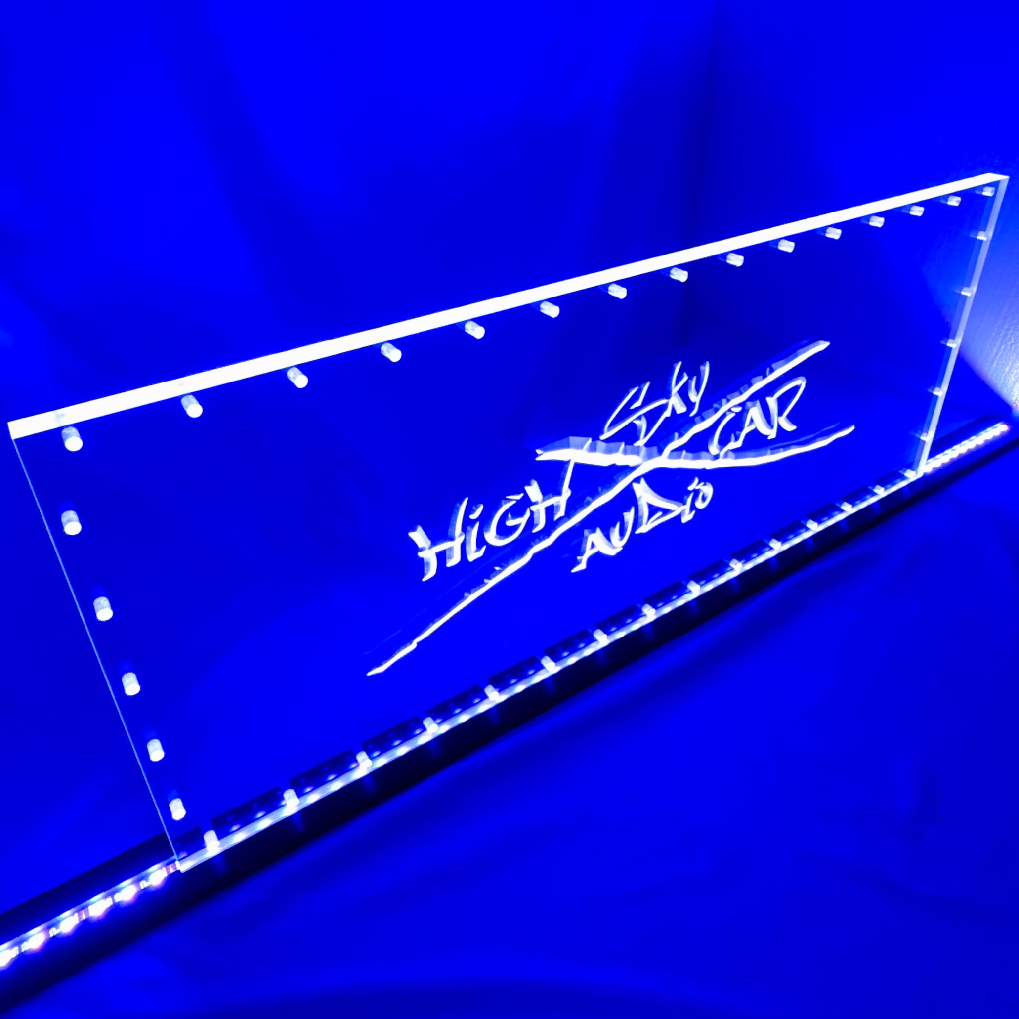 Sound Authority Plexiglass - 30" x 10" 3D Engraved Acrylic Window For Subwoofer Box