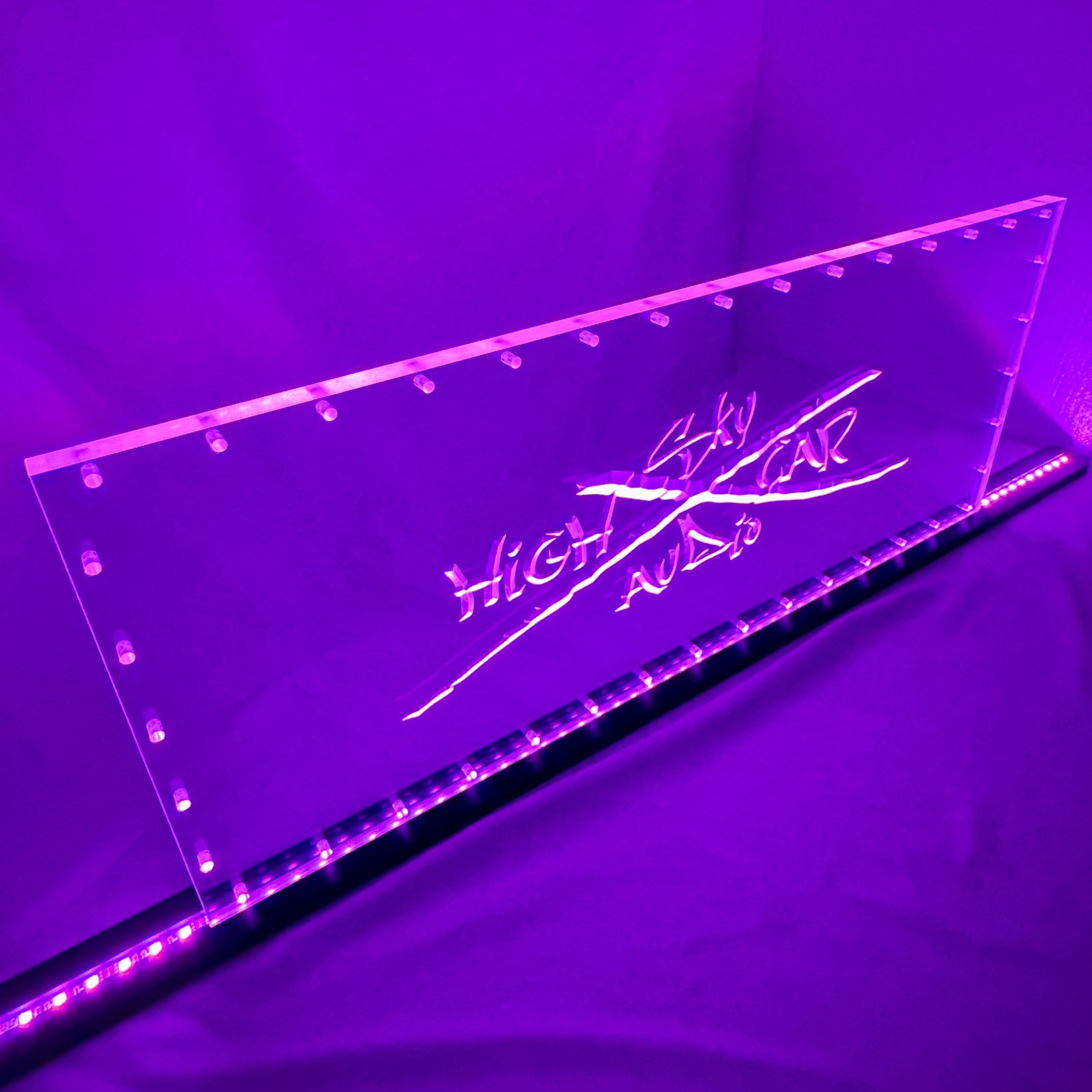 Sound Authority Plexiglass - 30" x 10" 3D Engraved Acrylic Window For Subwoofer Box