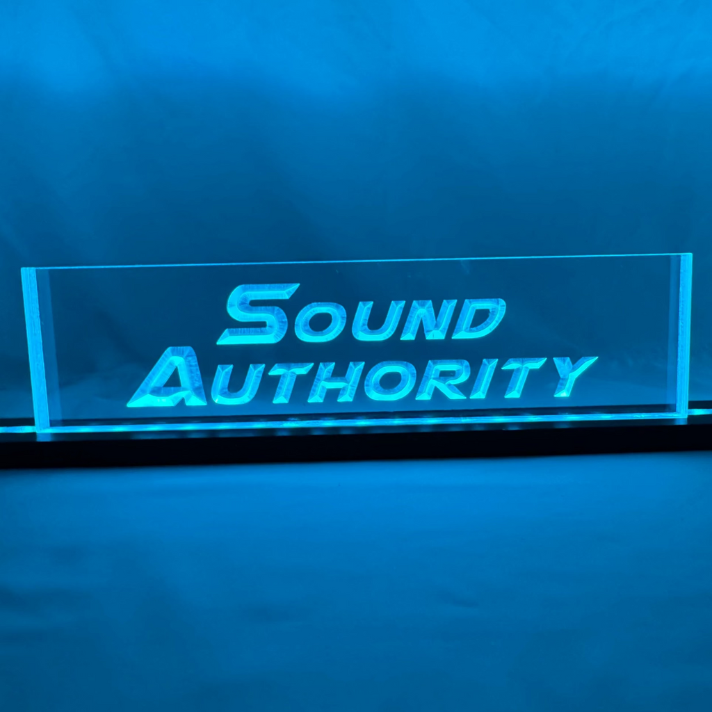 Sound Authority Plexiglass - 12" x 3" 3D Engraved Acrylic Window For Subwoofer Box