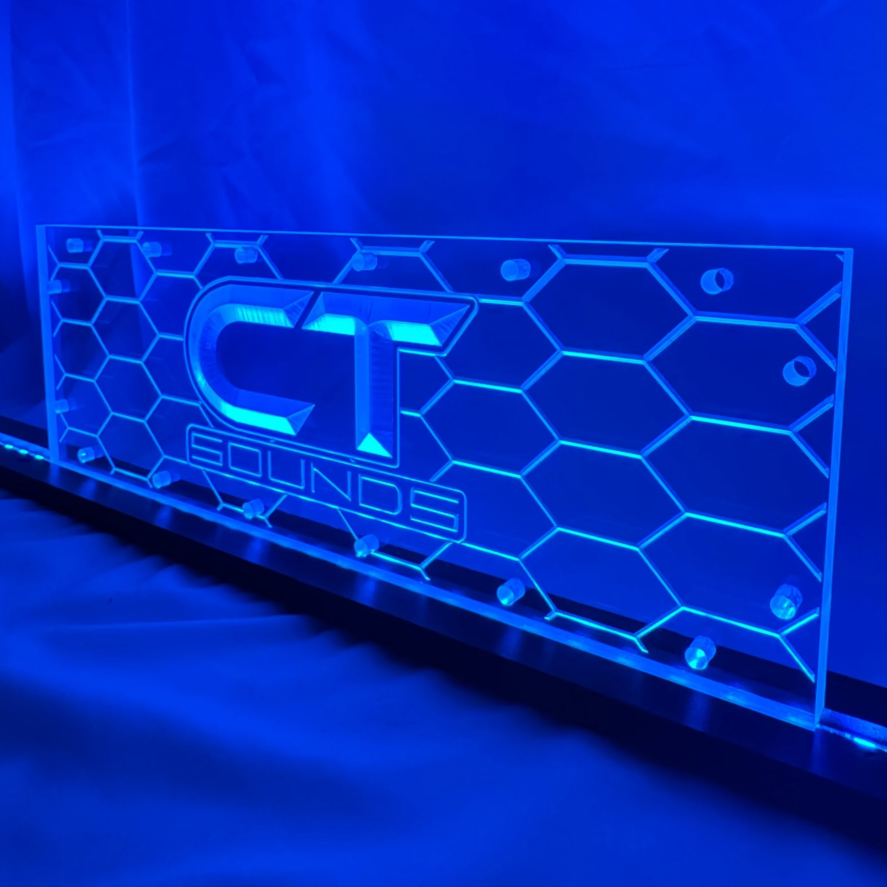 Sound Authority Plexiglass - 15" x 5" 3D Engraved Acrylic Window For Subwoofer Box