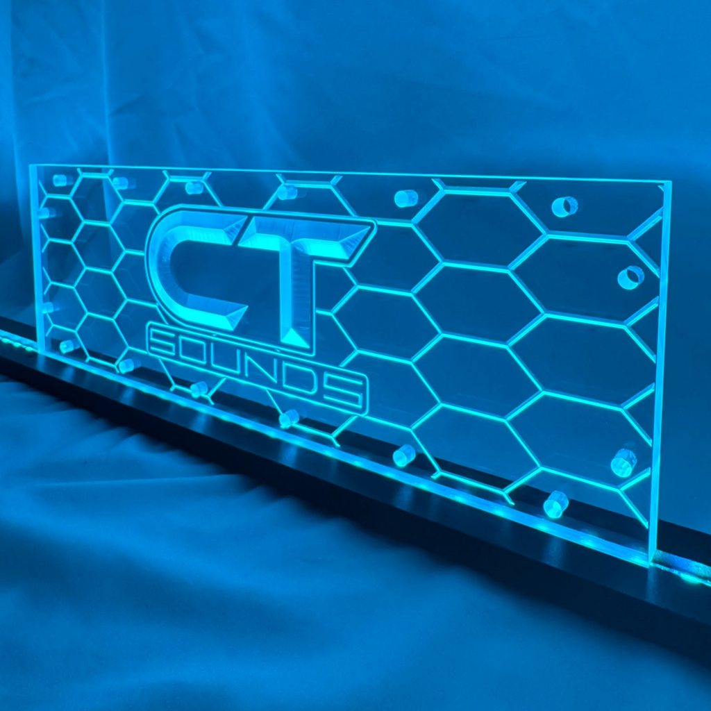 Sound Authority Plexiglass - 15" x 5" 3D Engraved Acrylic Window For Subwoofer Box
