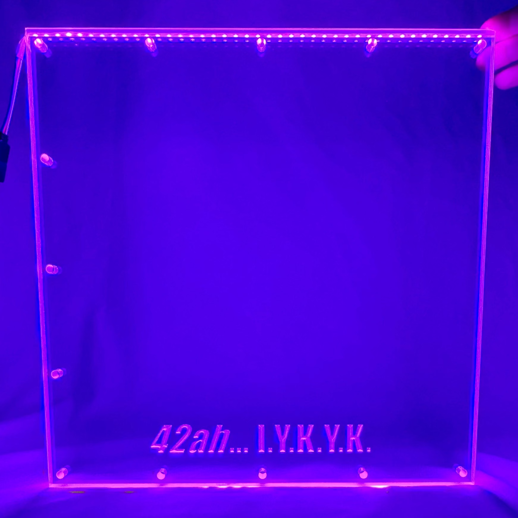 Sound Authority Plexiglass - 12" x 12" 3D Engraved Acrylic Window For Subwoofer Box