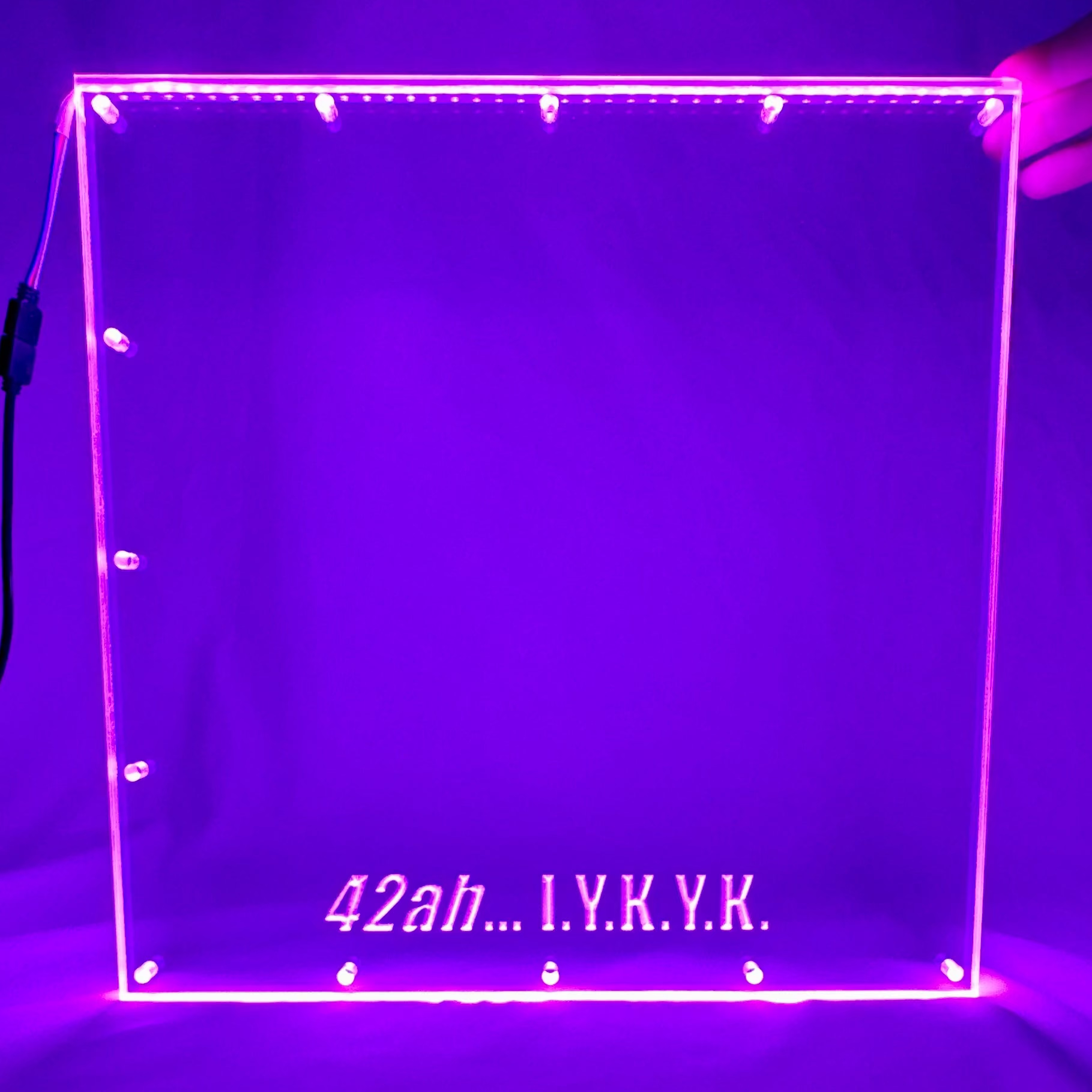 Sound Authority Plexiglass - 12" x 12" 3D Engraved Acrylic Window For Subwoofer Box