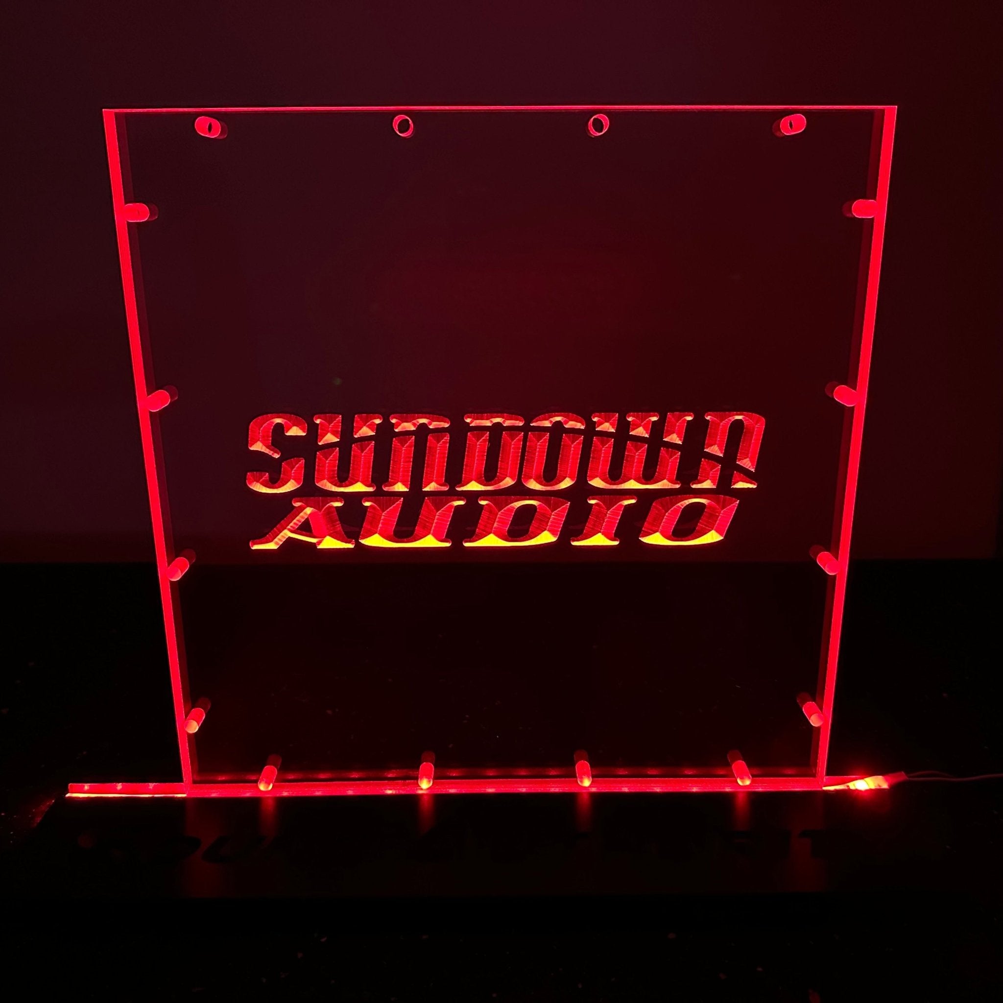 Sound Authority Plexiglass - 12" x 12" 3D Engraved Acrylic Window For Subwoofer Box
