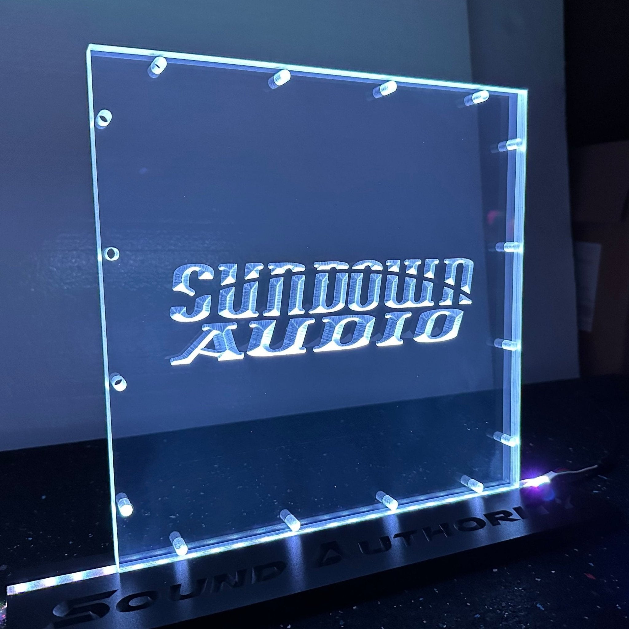 Sound Authority Plexiglass - 12" x 12" 3D Engraved Acrylic Window For Subwoofer Box