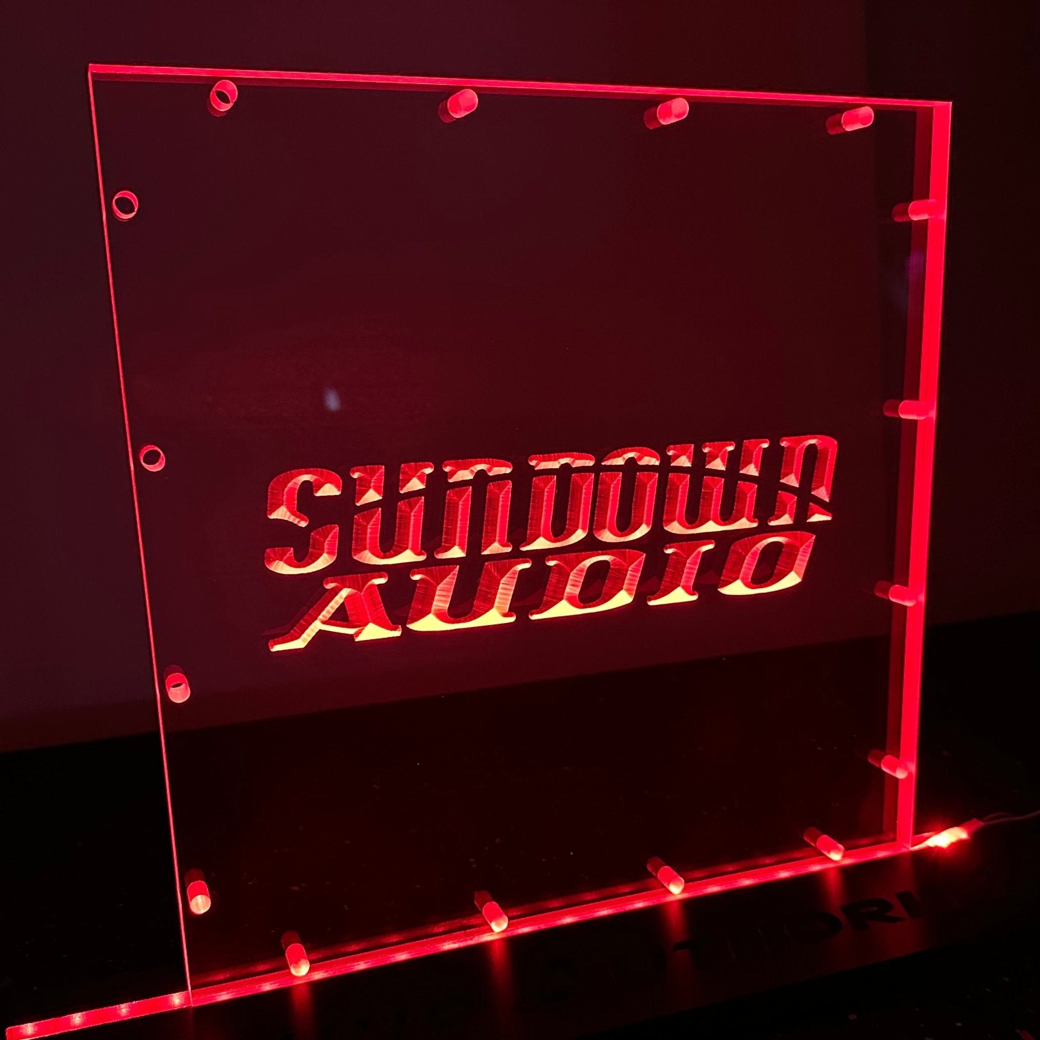 Sound Authority Plexiglass - 12" x 12" 3D Engraved Acrylic Window For Subwoofer Box