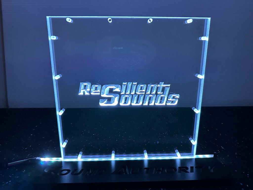 Sound Authority Plexiglass - 12" x 12" 3D Engraved Acrylic Window For Subwoofer Box