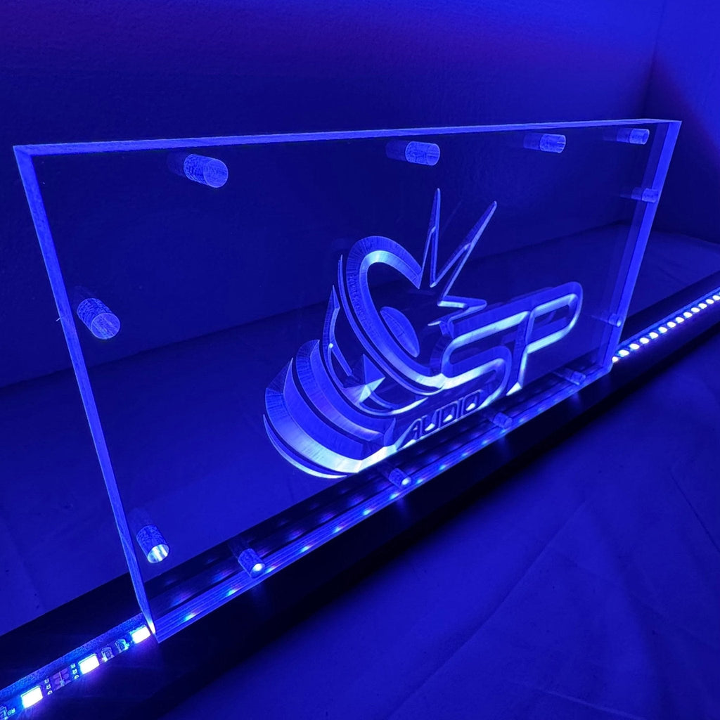Sound Authority Plexiglass - 12" x 6" 3D Engraved Acrylic Window For Subwoofer Box