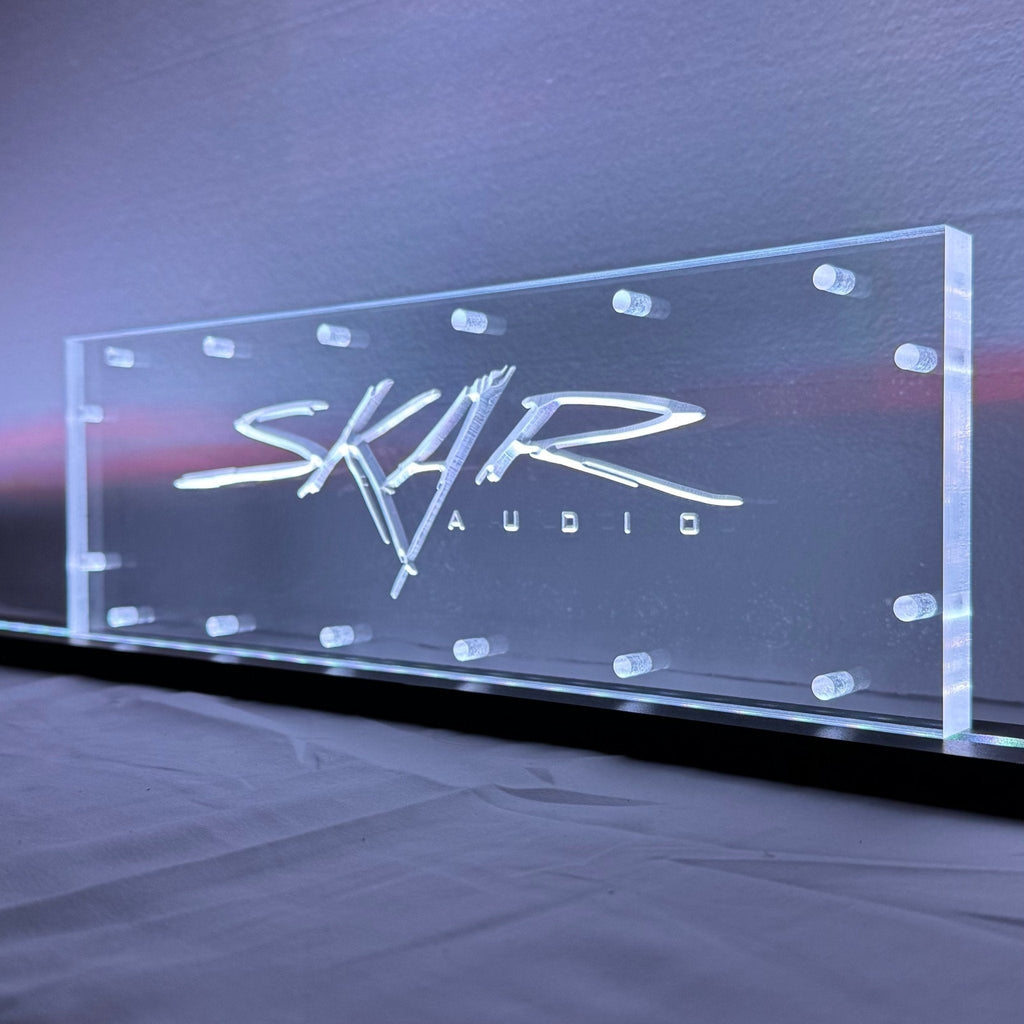 Sound Authority Plexiglass - 15" x 5" 3D Engraved Acrylic Window For Subwoofer Box