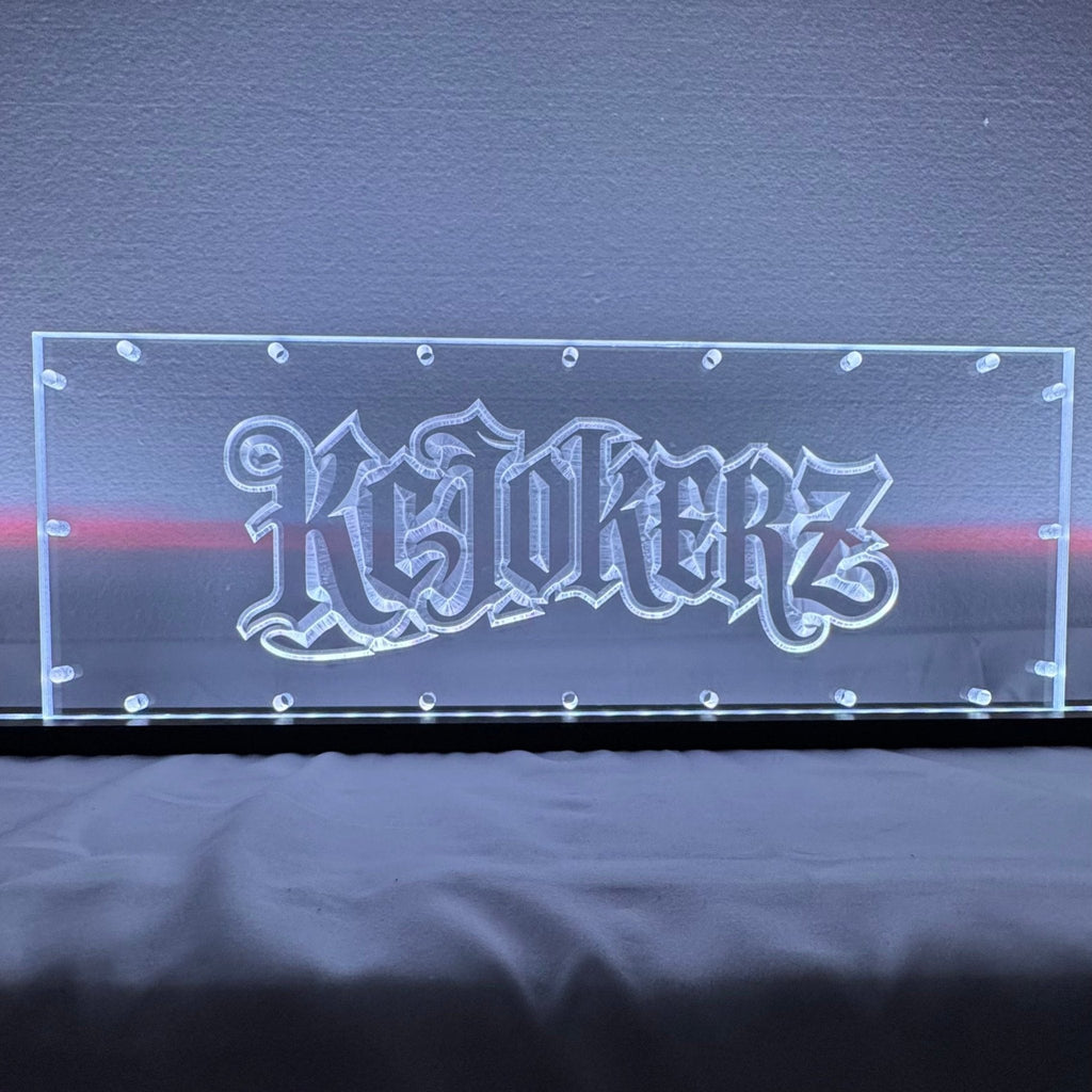 Sound Authority Plexiglass - 18" x 6" 3D Engraved Acrylic Window For Subwoofer Box