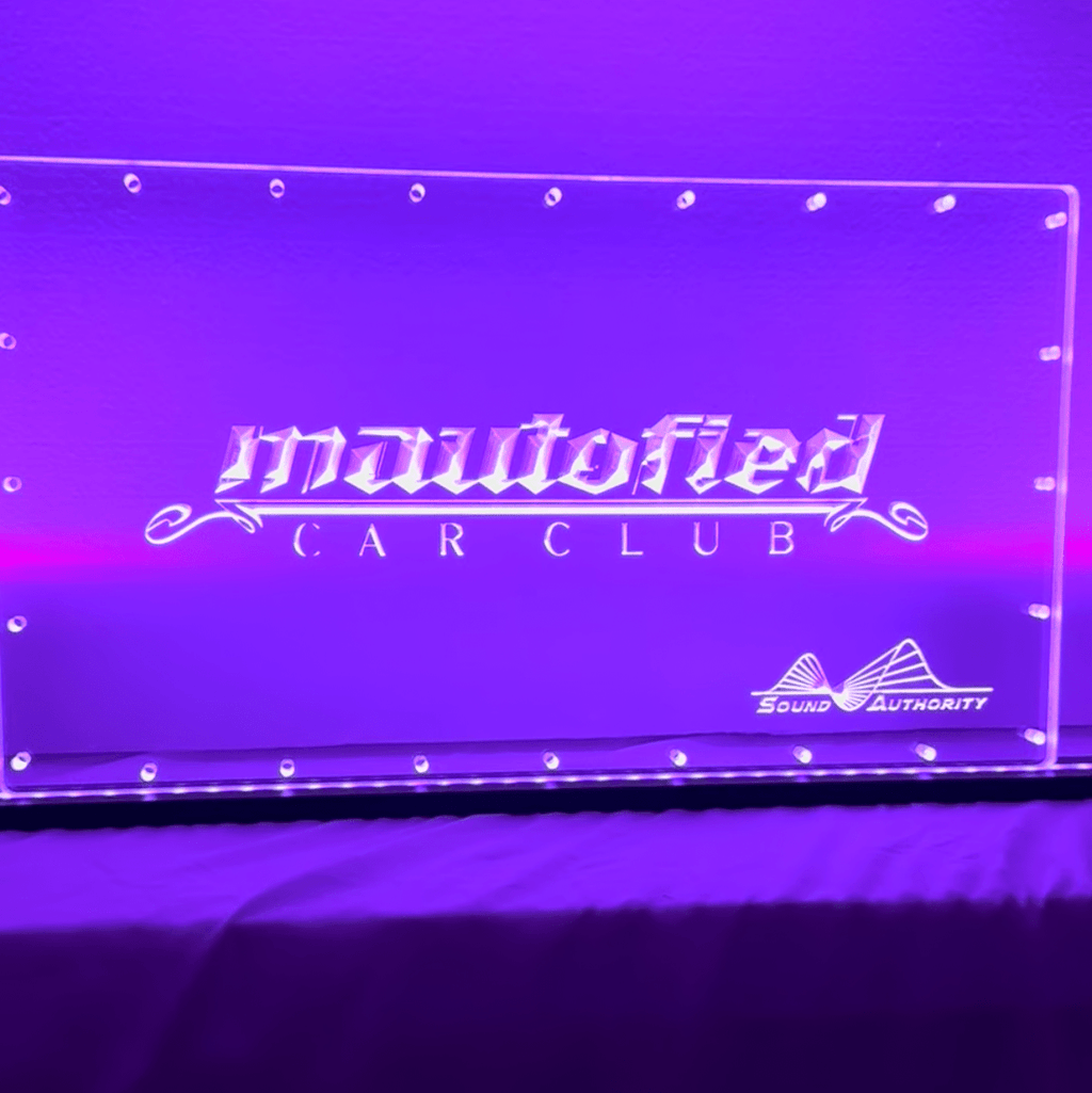 Sound Authority Plexiglass - 20" x 10" 3D Engraved Acrylic Window For Subwoofer Box