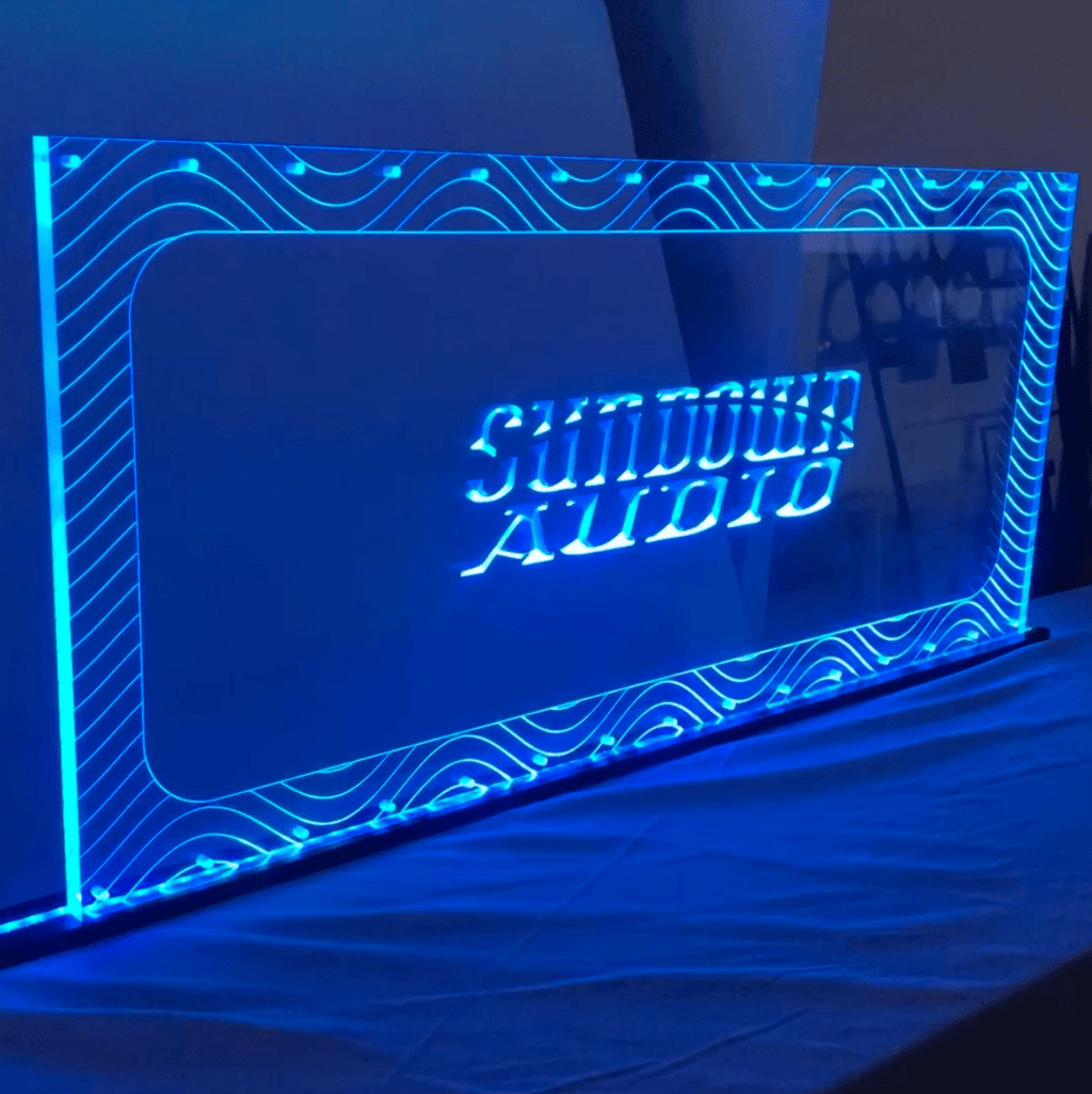 Sound Authority Plexiglass - 36" x 18" 3D Engraved Acrylic Window For Subwoofer Box